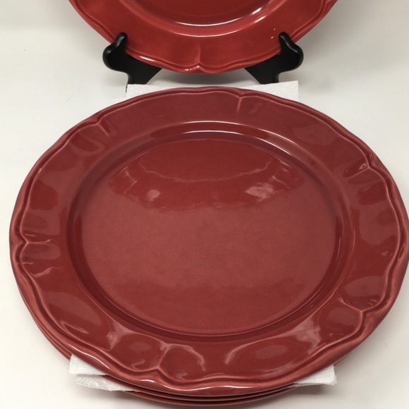 Varages Dining Made In France 4 French Burgundy Dinner Plates